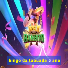 bingo da tabuada 5 ano